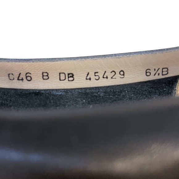 Vintage SALVATORE FERRAGAMO Square-Toe‎ Black Leather Heels - Picture 10 of 15